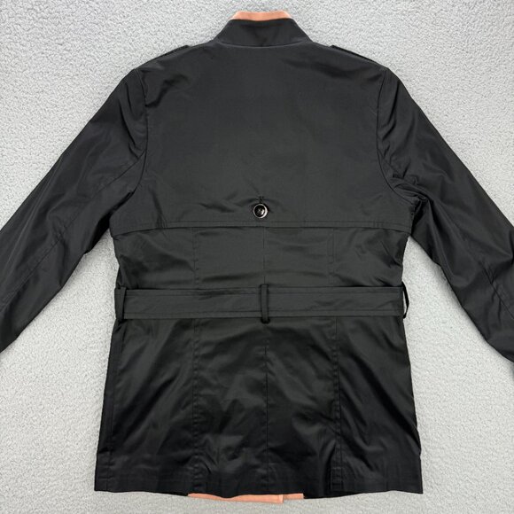 Wanko Jacket Womens EU 40 Black Trench Coat Double Breasted Belted Rain Vintage - Picture 2 of 9